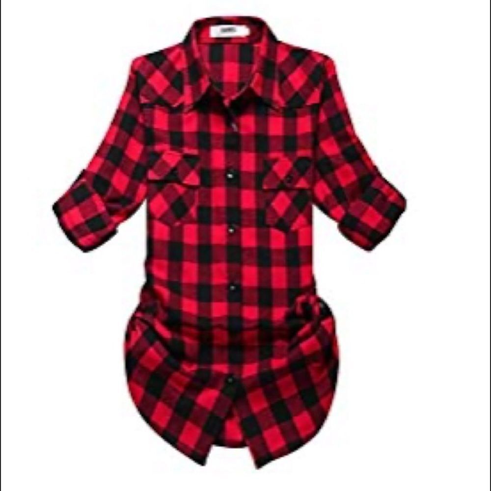 Black and red women’s flannel